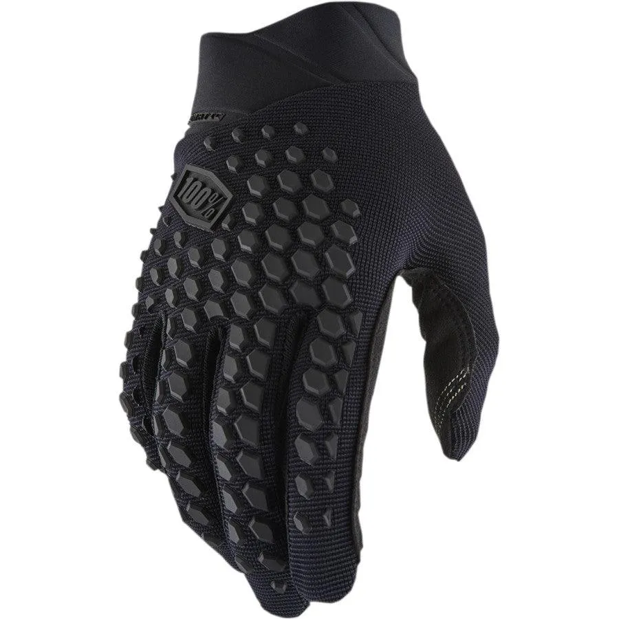 100% Geomatic Gloves - Black/Charcoal