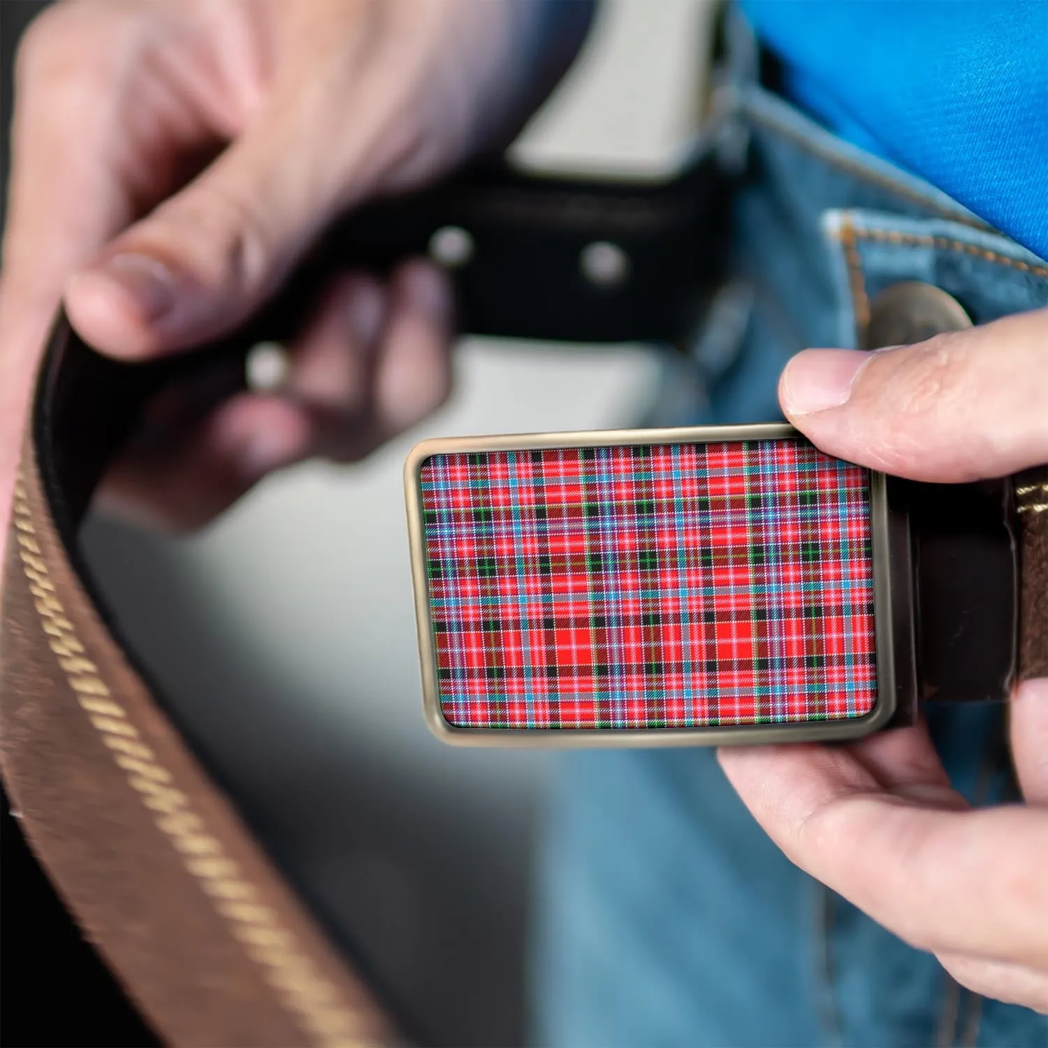 Aberdeen District Tartan Belt Buckles