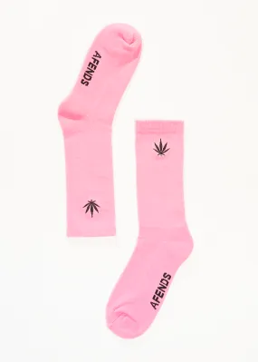 AFENDS Mens Happy - Socks One Pack - Pink