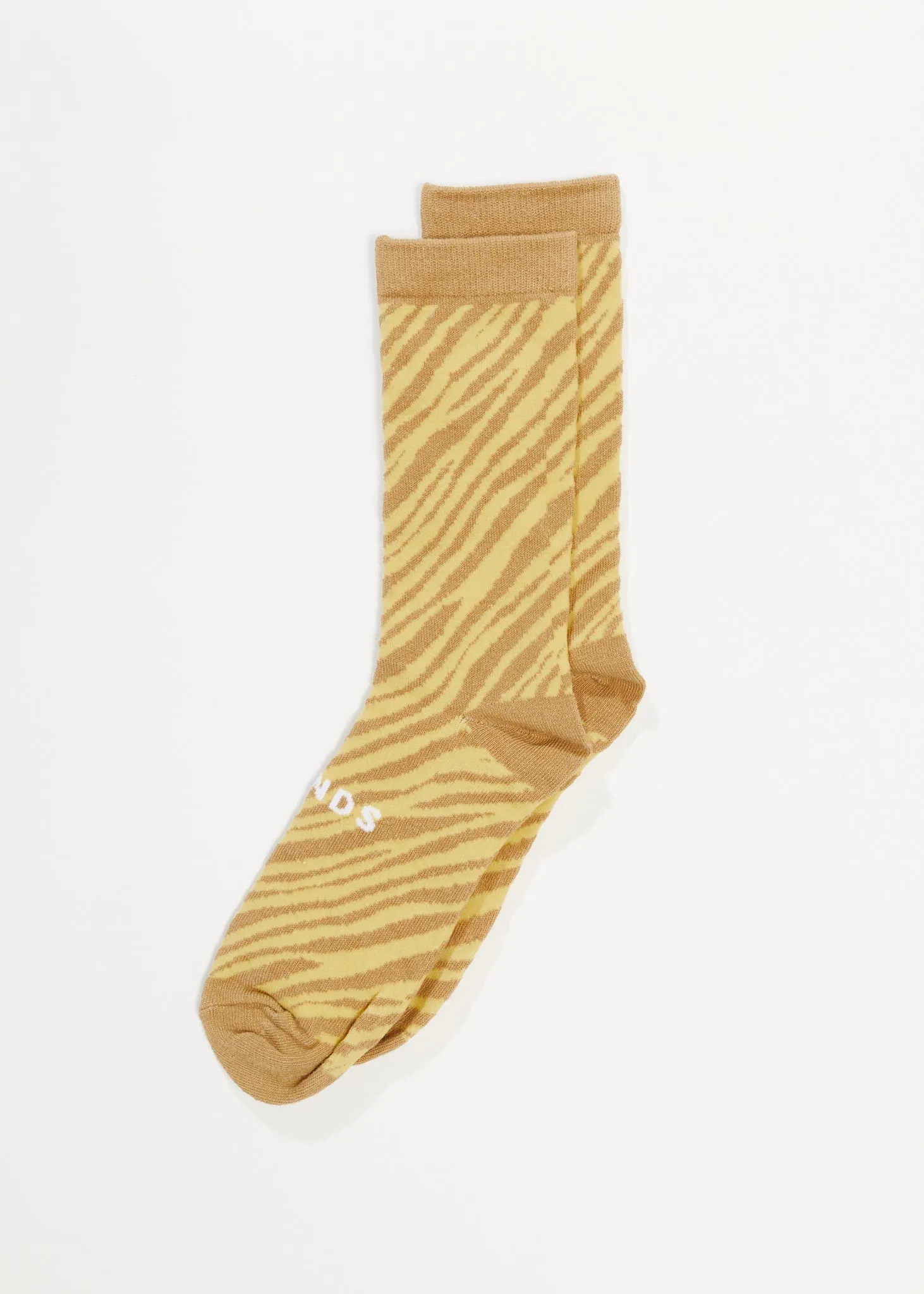 AFENDS Unisex Atmosphere - Crew Socks - Butter Stripe