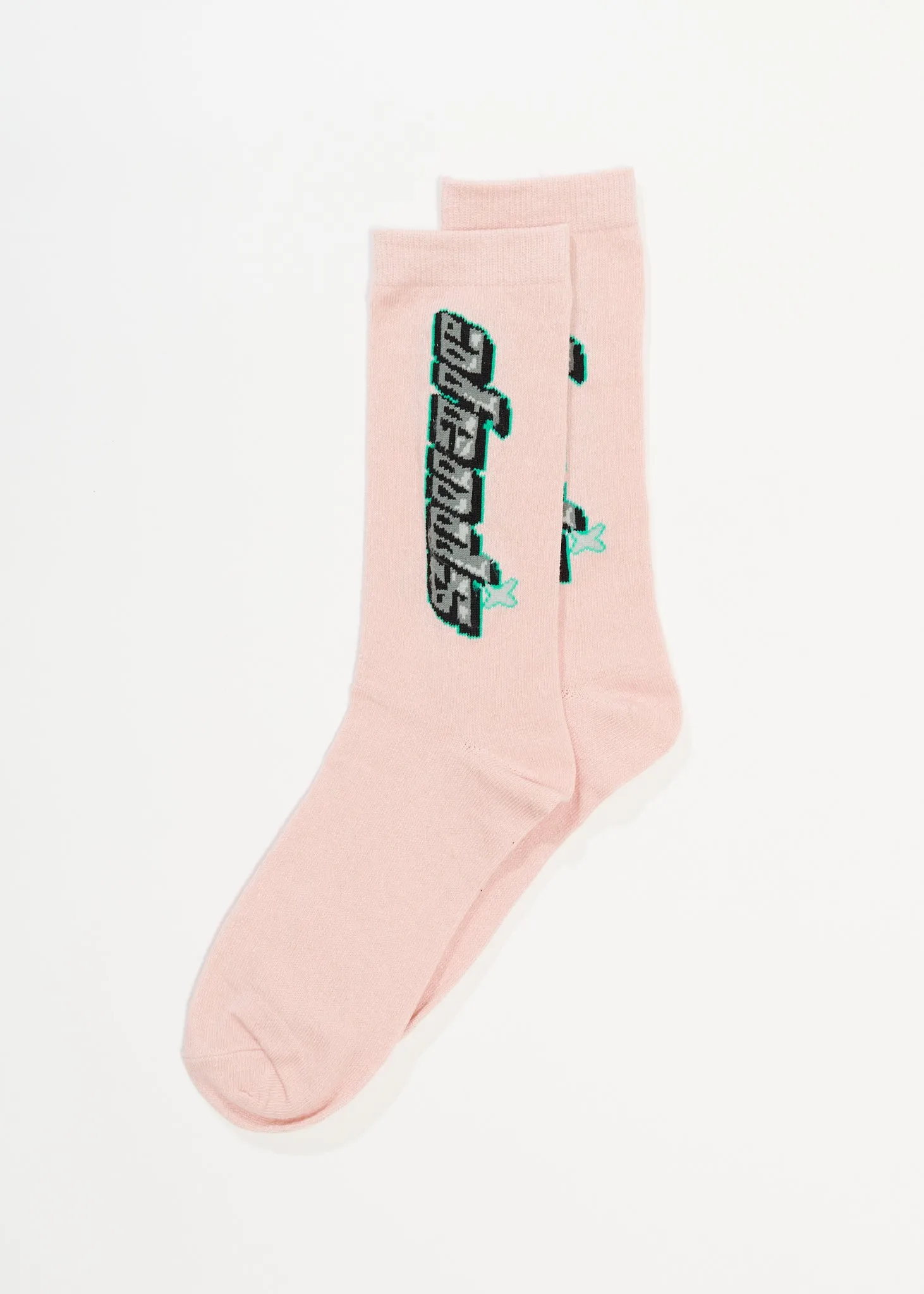 AFENDS Unisex Liquid Haze - Crew Socks - Lotus