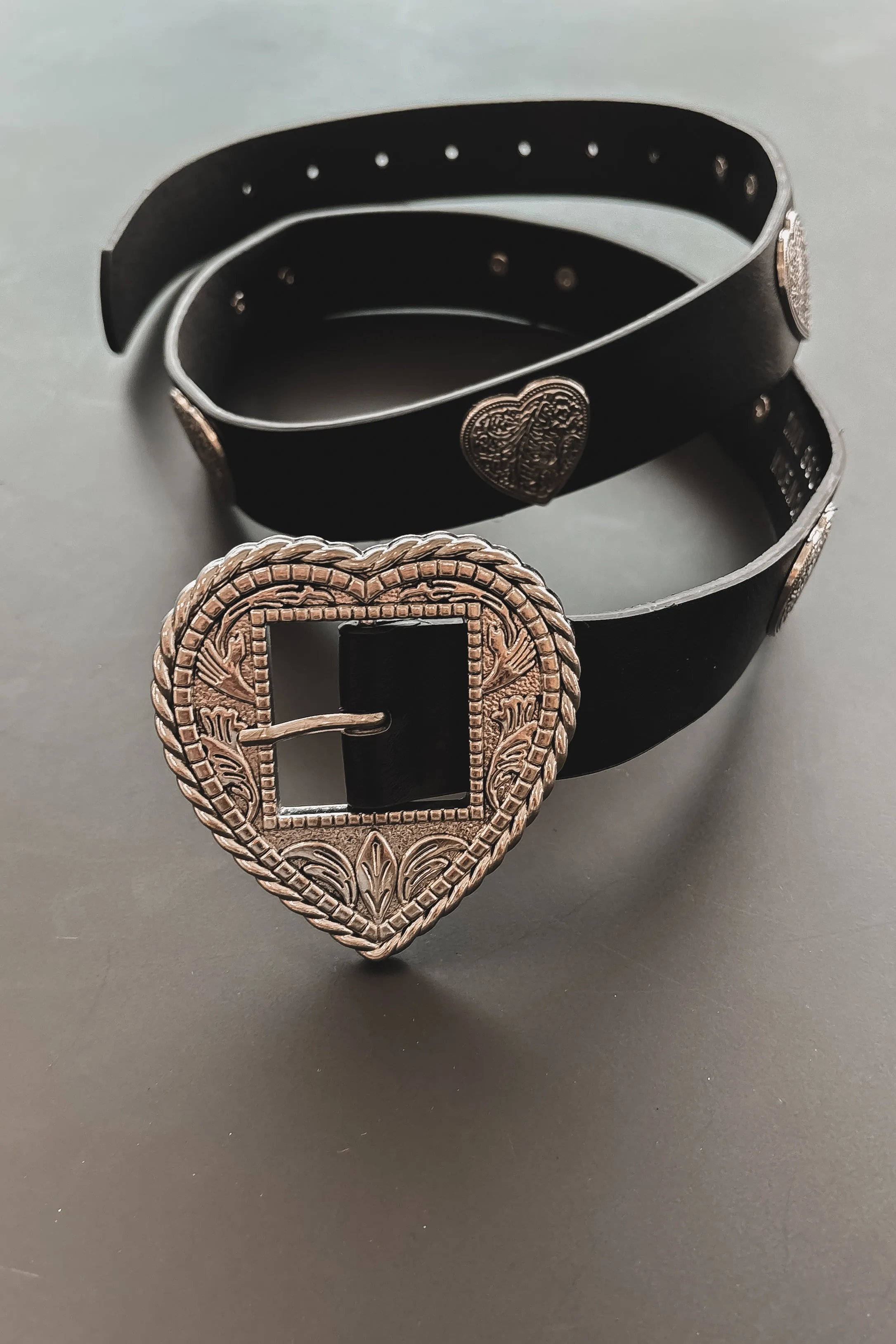 All Of My Love Heart Statement Western Belts