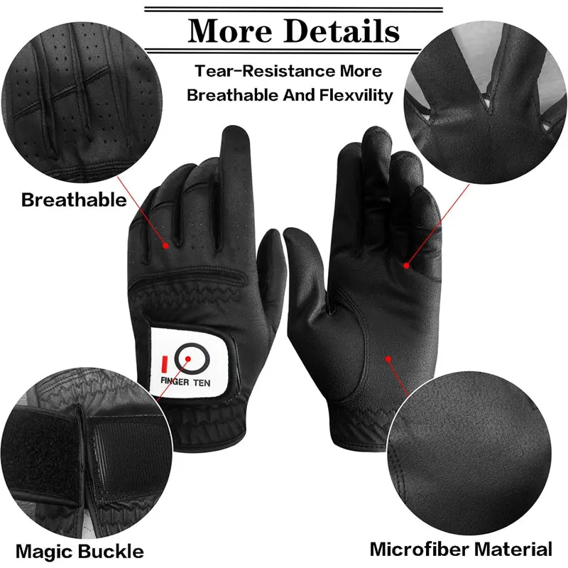 All Weather Grip 3 Pack Golf Gloves Men