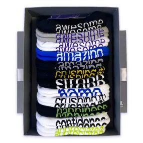 Appreciation and Inspiration 12-pair sock gift set in keepsake box