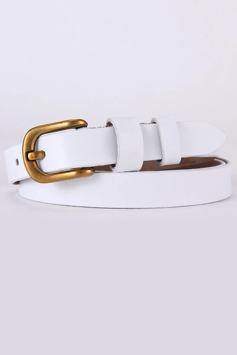 BASIC SLIM TRENDY LEATHERETTE BELT