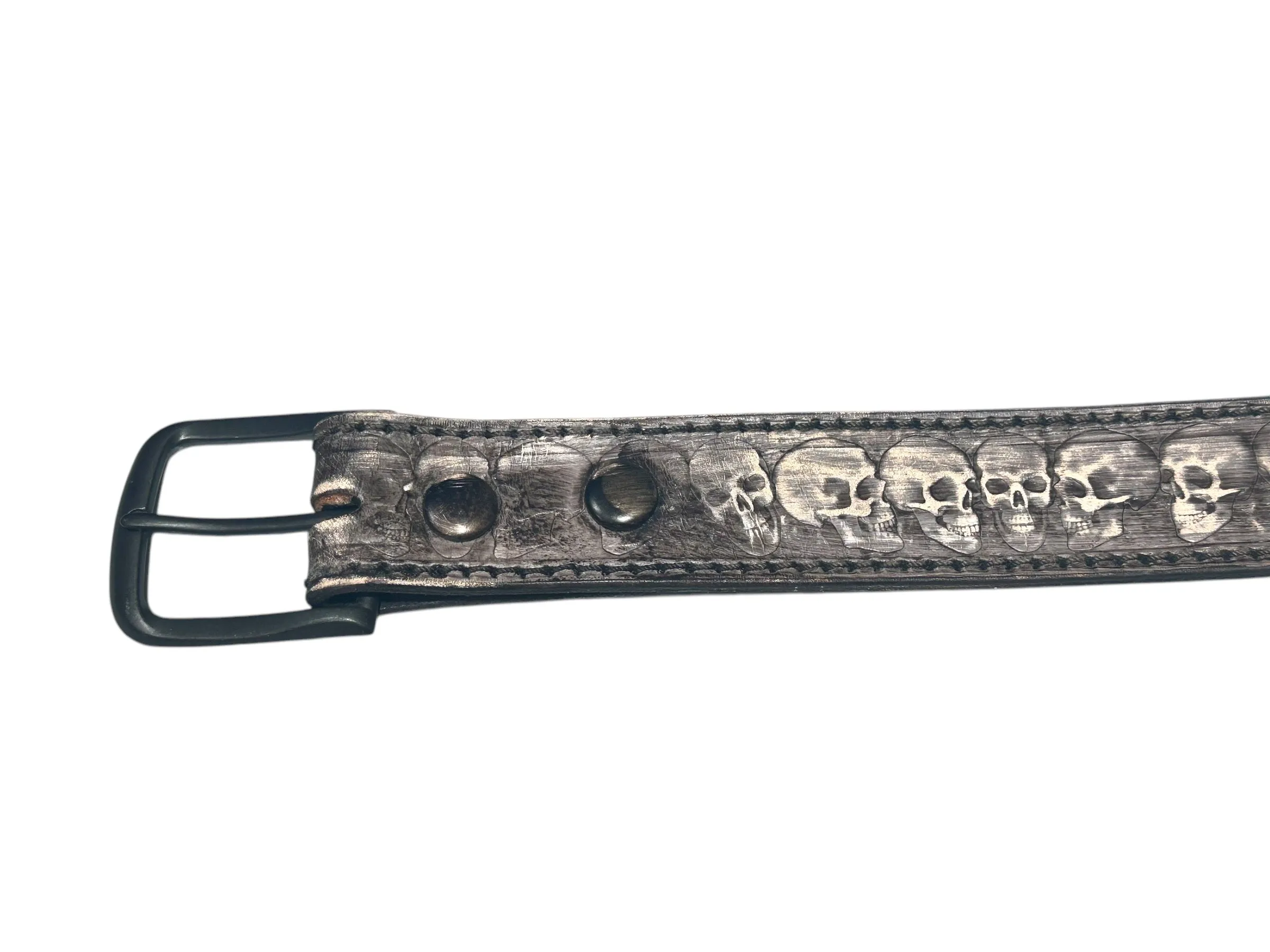 Black & White Skull Belt