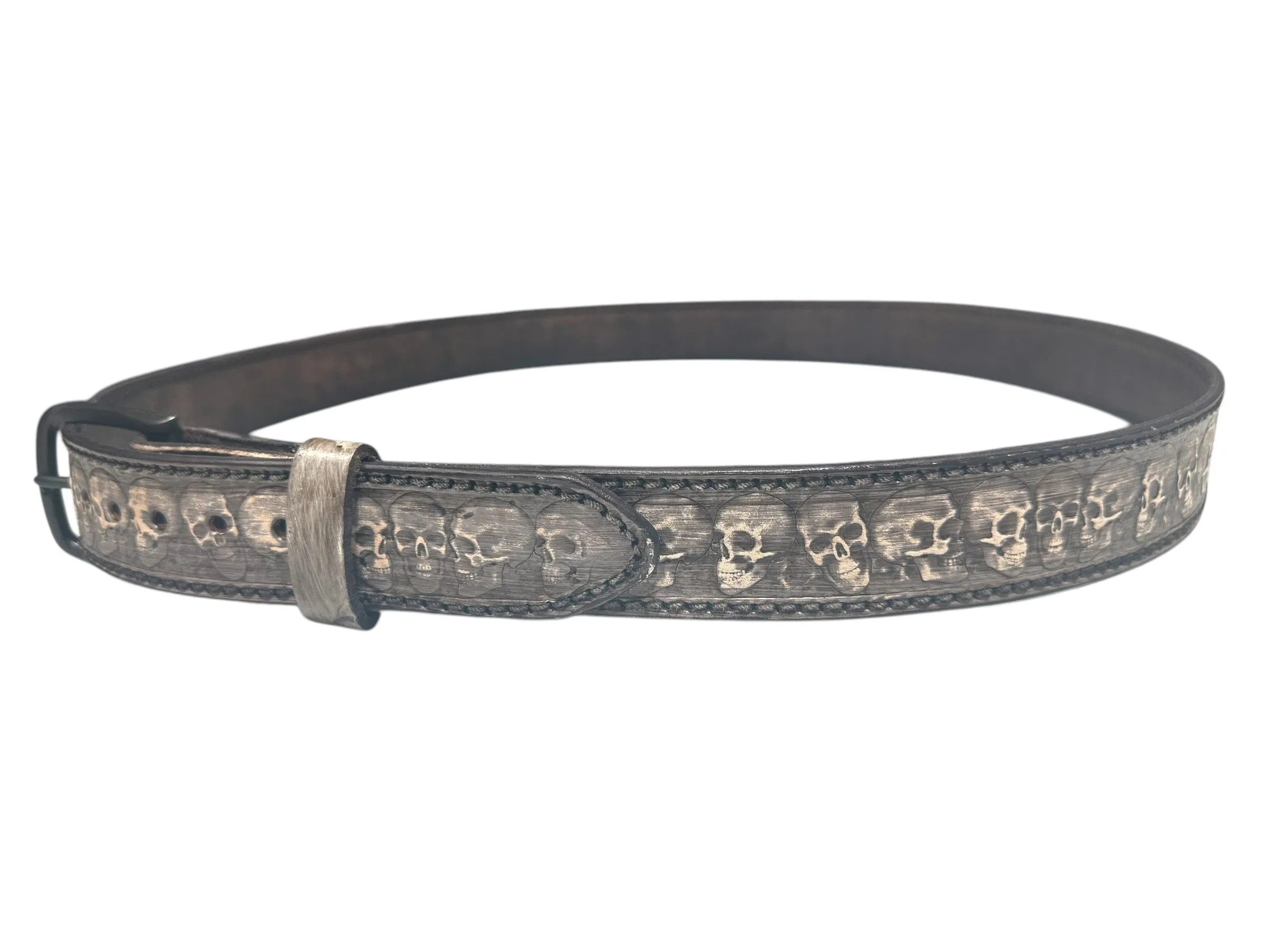 Black & White Skull Belt