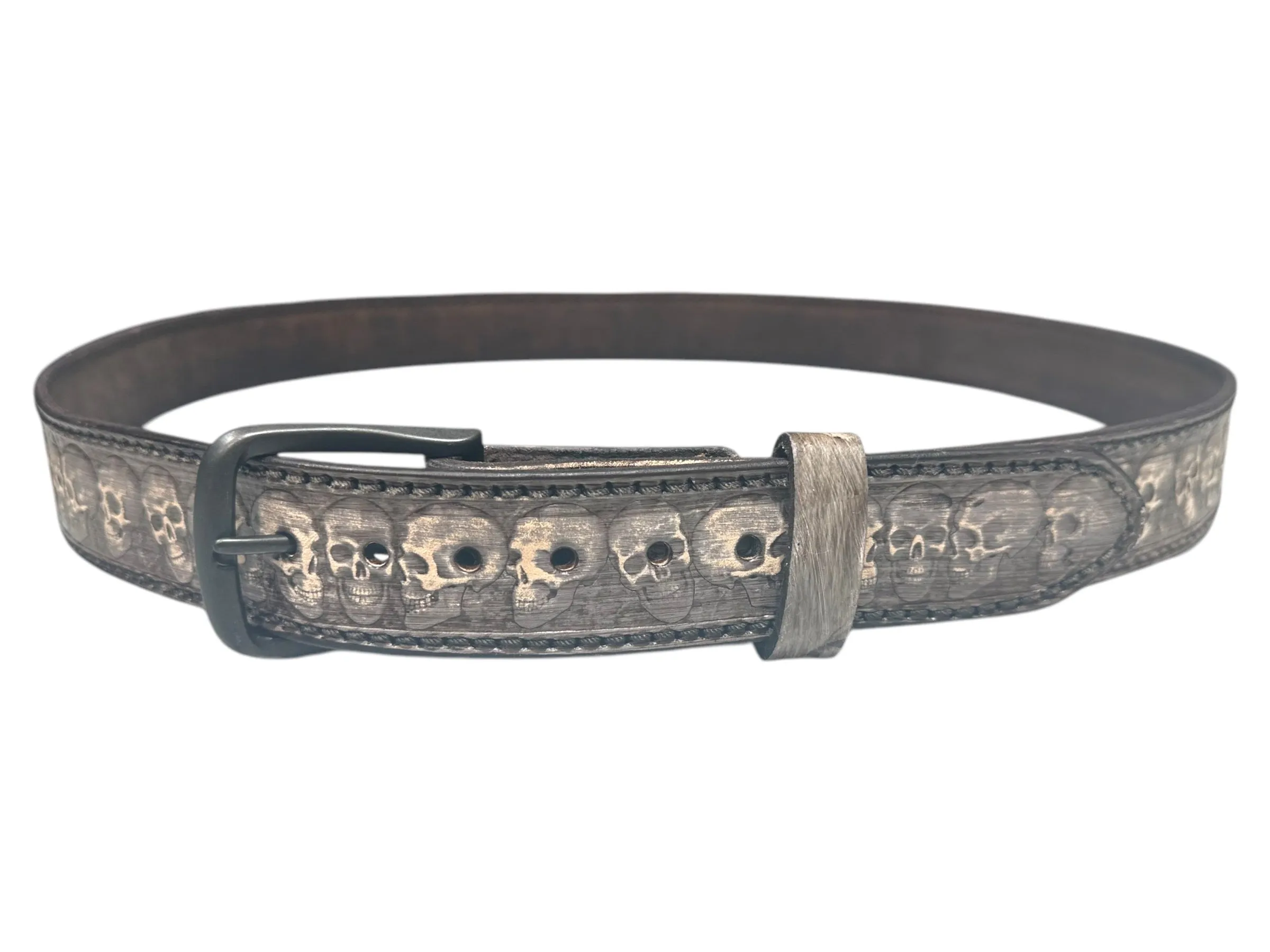 Black & White Skull Belt