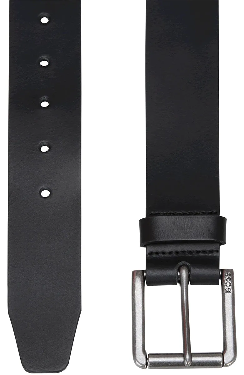 Boss Joris Black Leather Belt