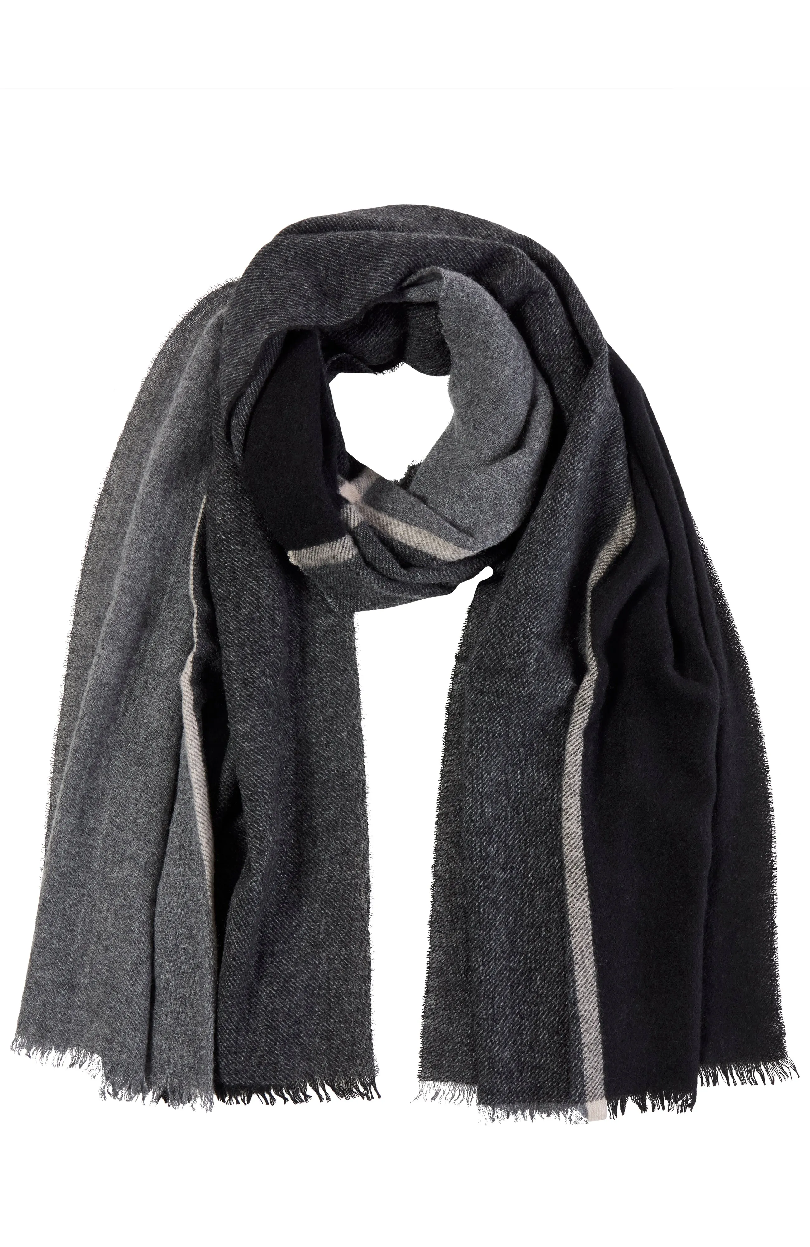 CASHMERE LIGHT WEIGHT COLORBLOCK WOVEN SCARF