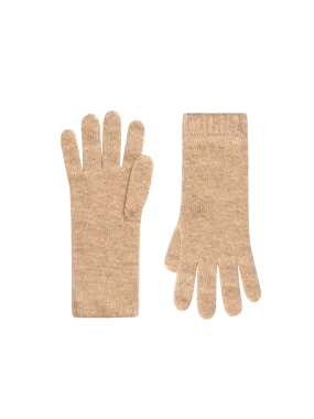 Cashmere Short Cuff Gloves—oatmeal