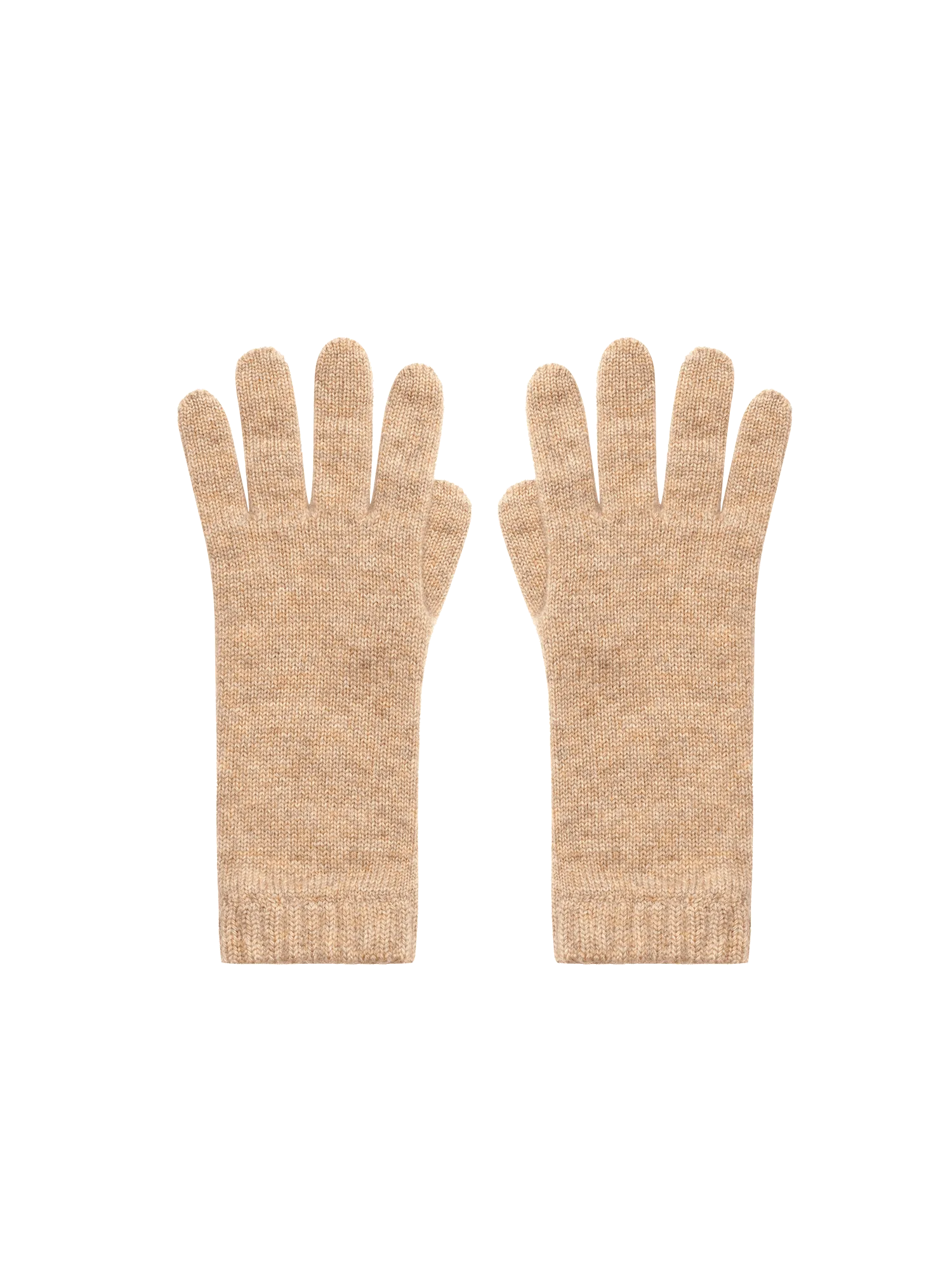 Cashmere Short Cuff Gloves—oatmeal