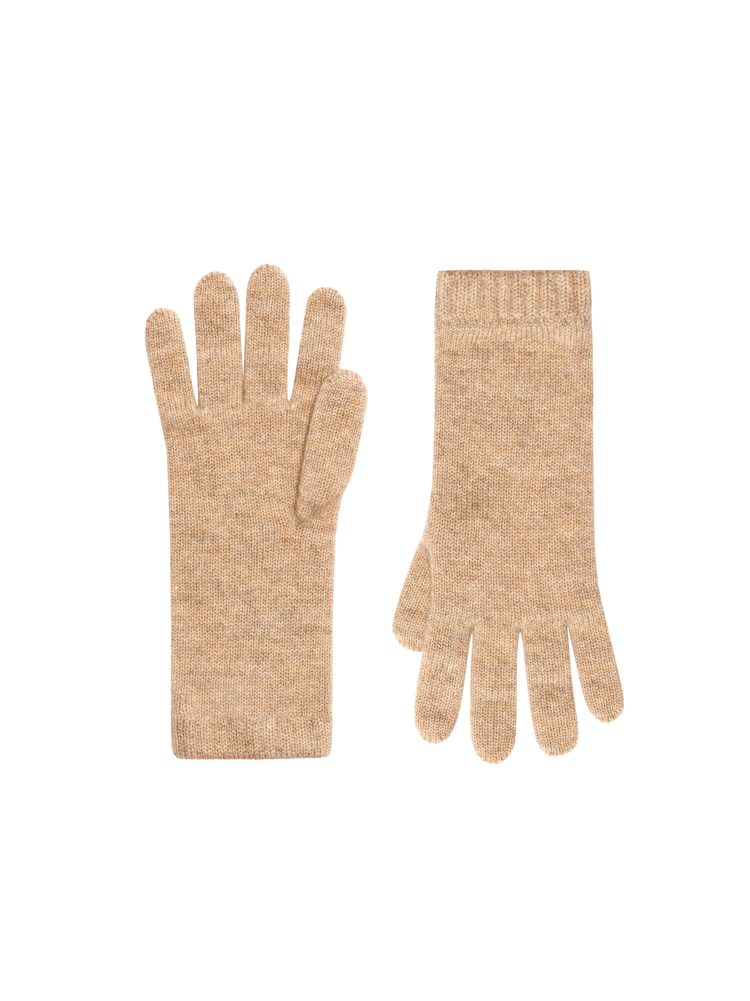 Cashmere Short Cuff Gloves—oatmeal