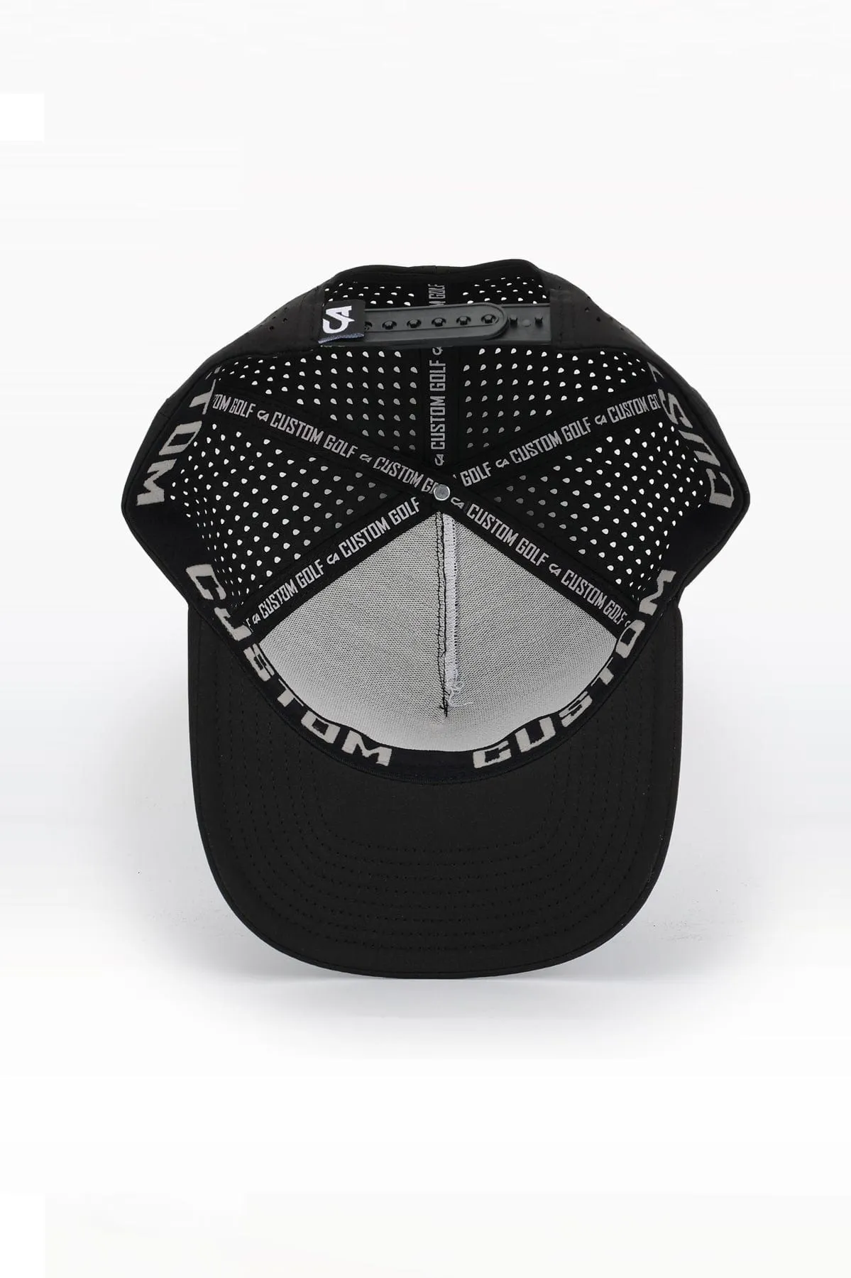 Custom Performance Peak Cap - CA Round Badge Black