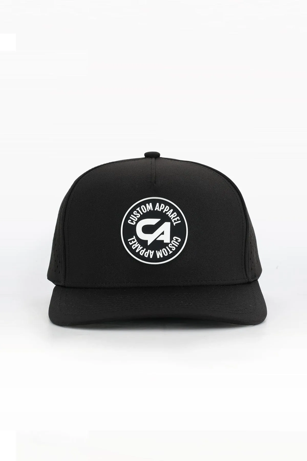 Custom Performance Peak Cap - CA Round Badge Black