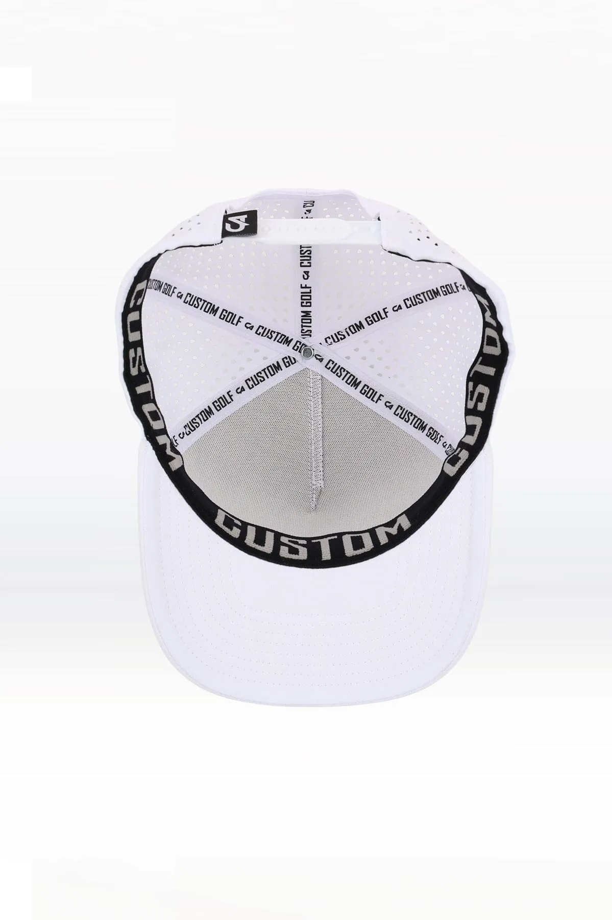 Custom Performance Peak Cap - CA Round Badge White