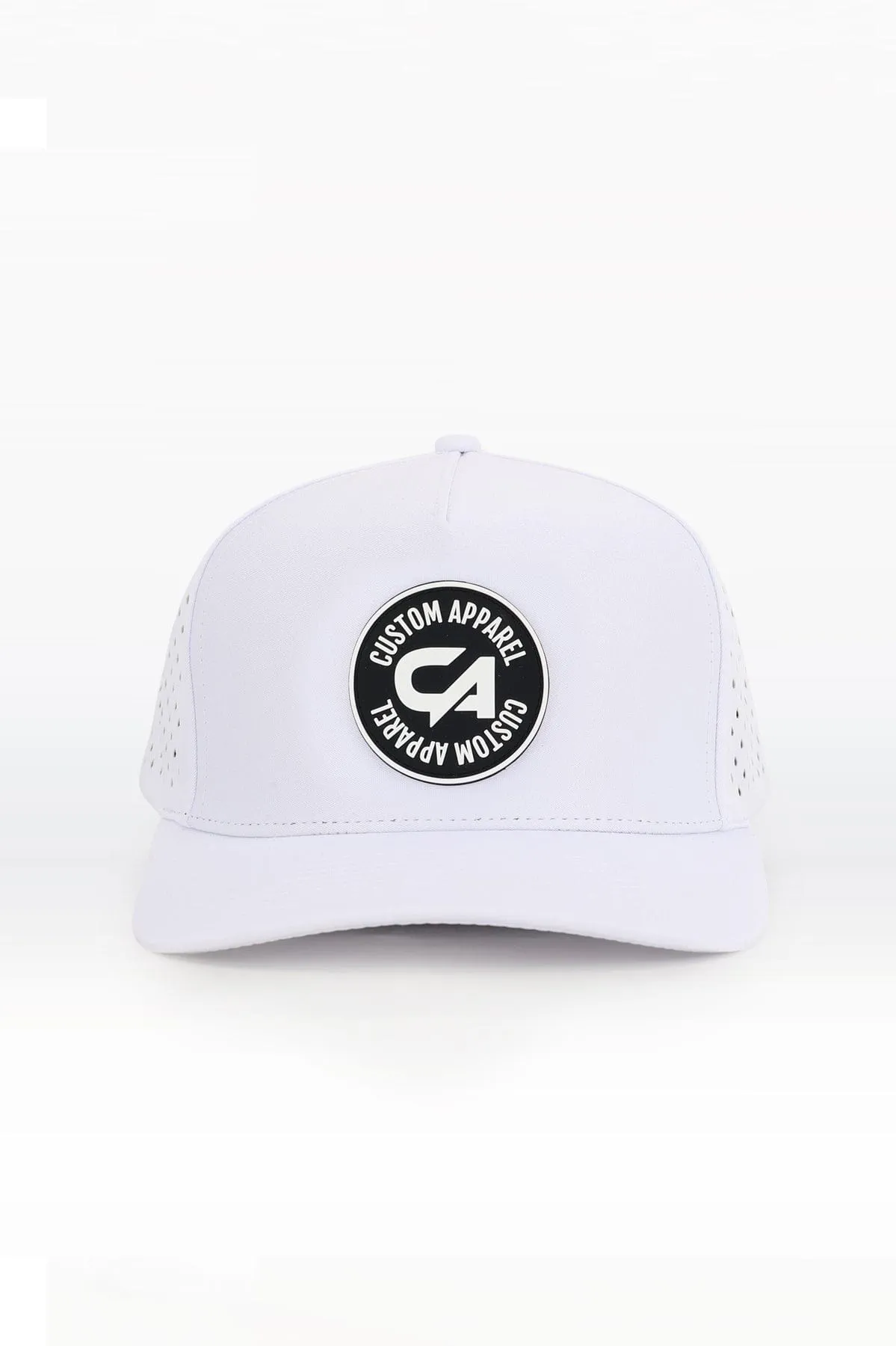 Custom Performance Peak Cap - CA Round Badge White