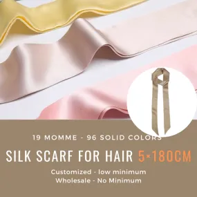 Custom Wholesale Silk Scarf For Hair 5×180cm ( Price Nice When Quantity Higher Than 9pcs )