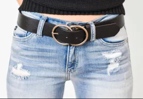 Double Circle Belt: Black