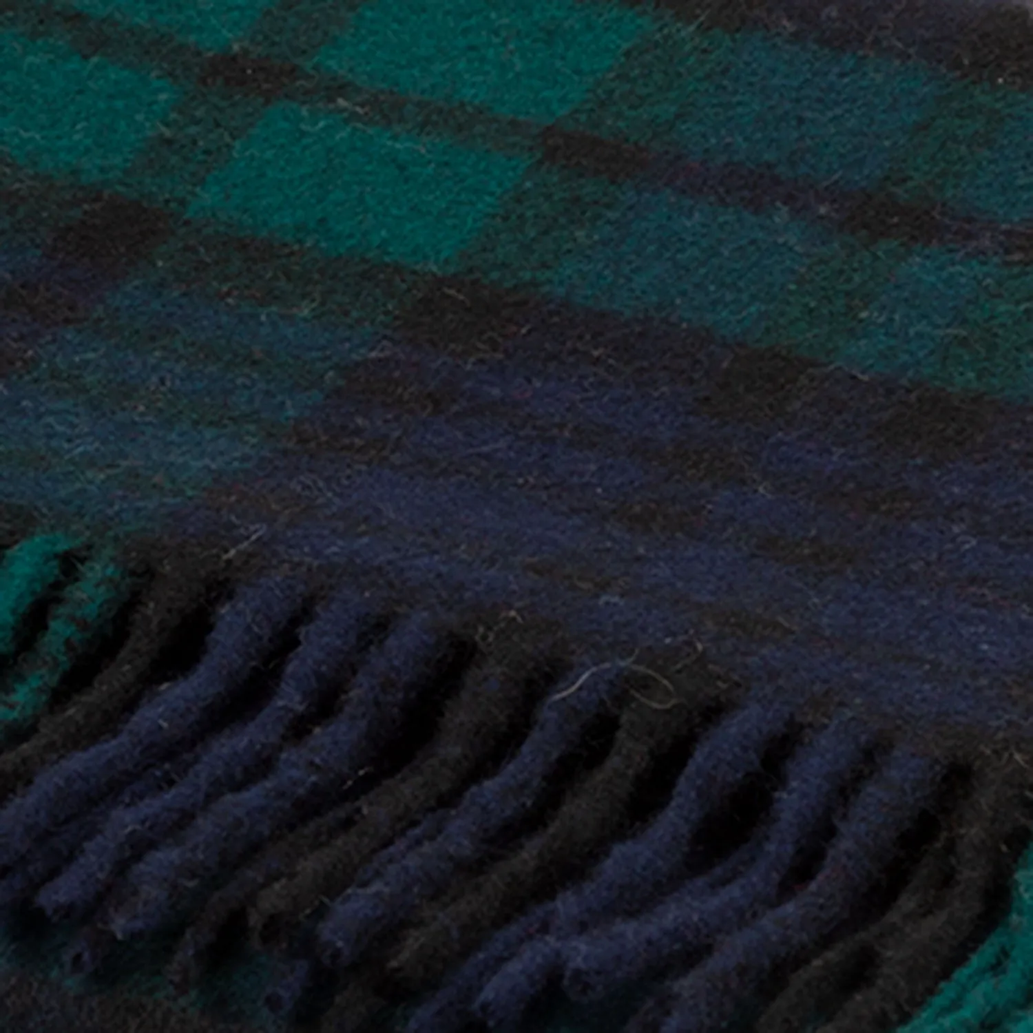 Edinburgh 100% Cashmere Wide Scarf  Black Watch