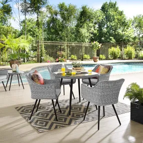 Endeavor 5 Piece Outdoor Patio Wicker Rattan Dining Set by Modway