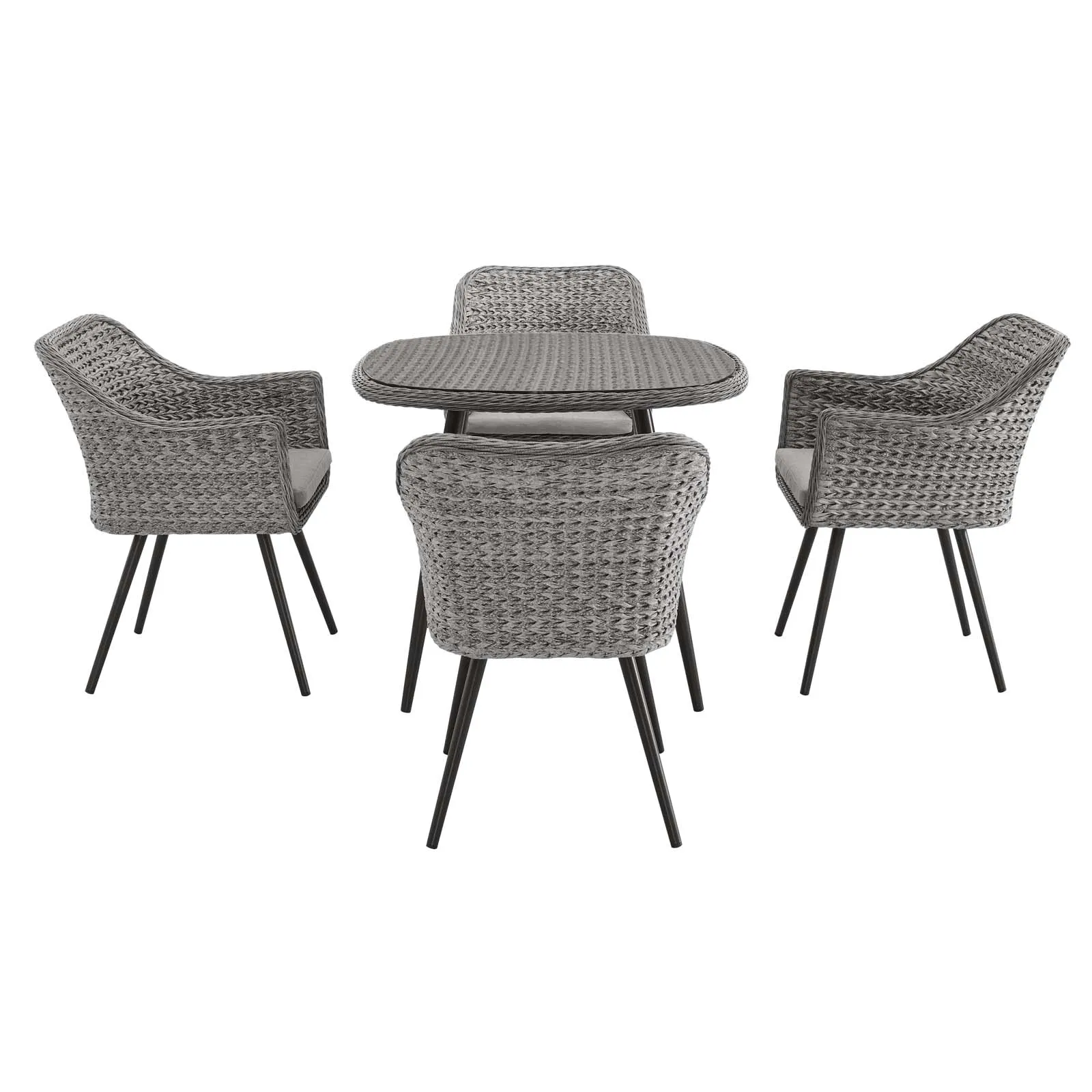 Endeavor 5 Piece Outdoor Patio Wicker Rattan Dining Set by Modway