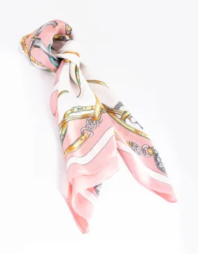 Fabric Blush Chain Print Scarf