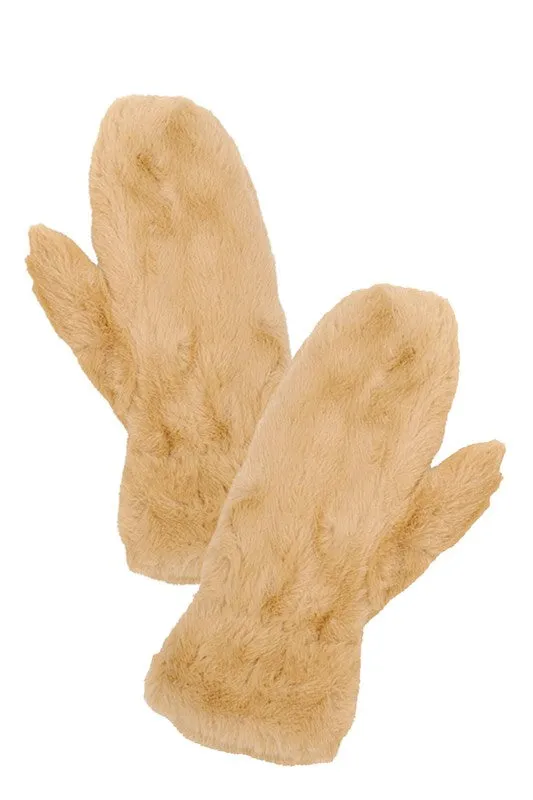 Faux Fur Mittens