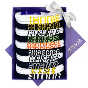 For one who loves tennis and life - 10 pairs of socks in keepsake box