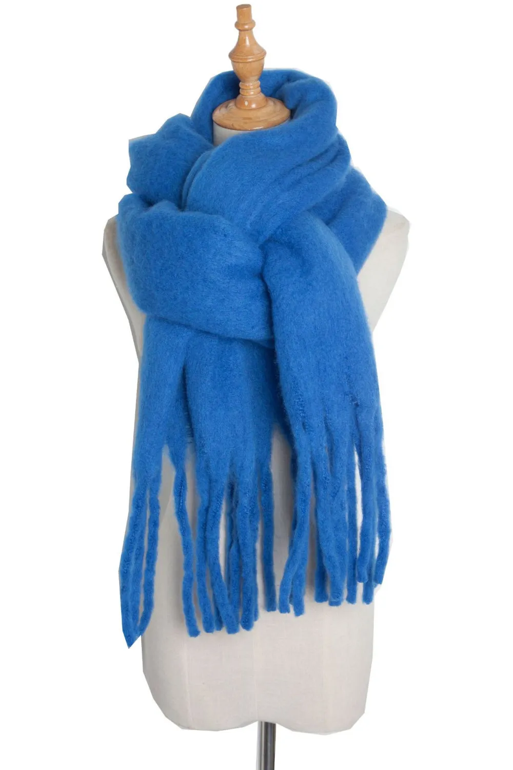 Fringed Polyester Scarf - Boho Chic