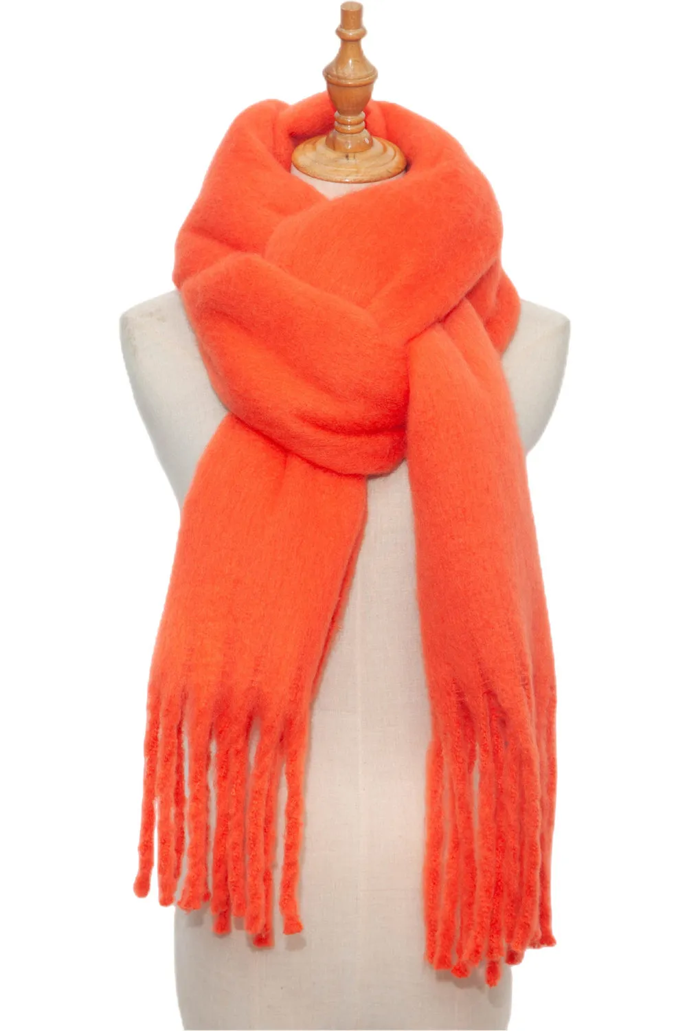 Fringed Polyester Scarf - Boho Chic