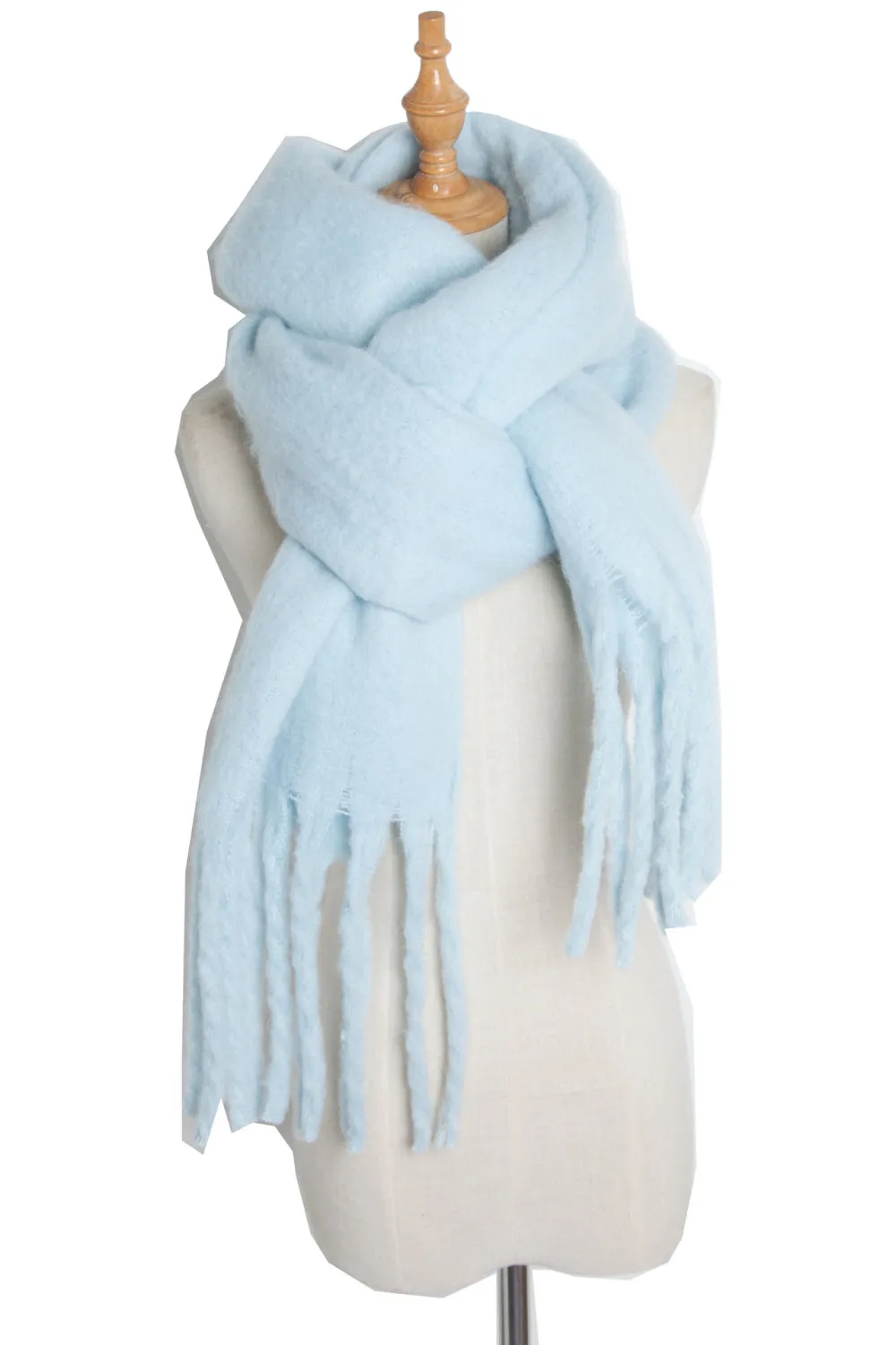 Fringed Polyester Scarf - Boho Chic