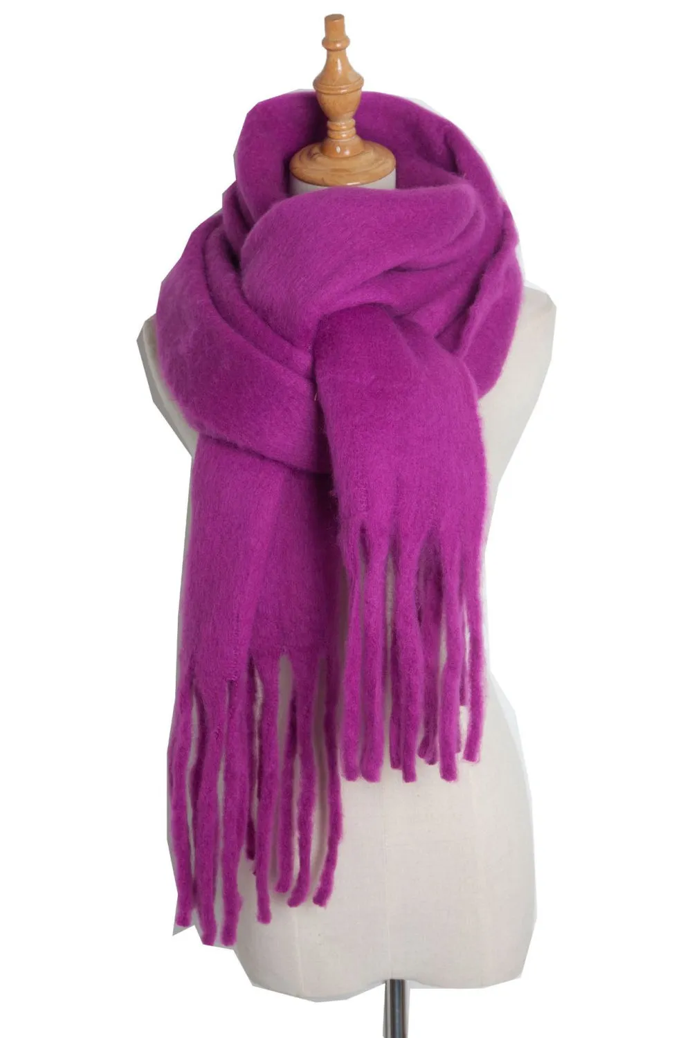 Fringed Polyester Scarf - Boho Chic