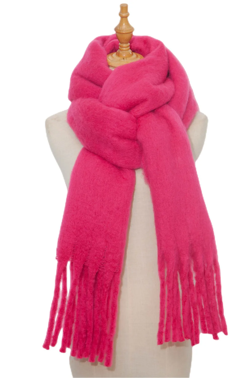 Fringed Polyester Scarf - Boho Chic