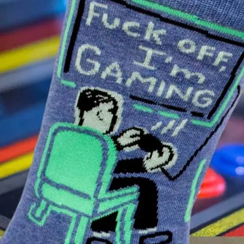 Fuck Off I'm Gaming Men's Crew Sock