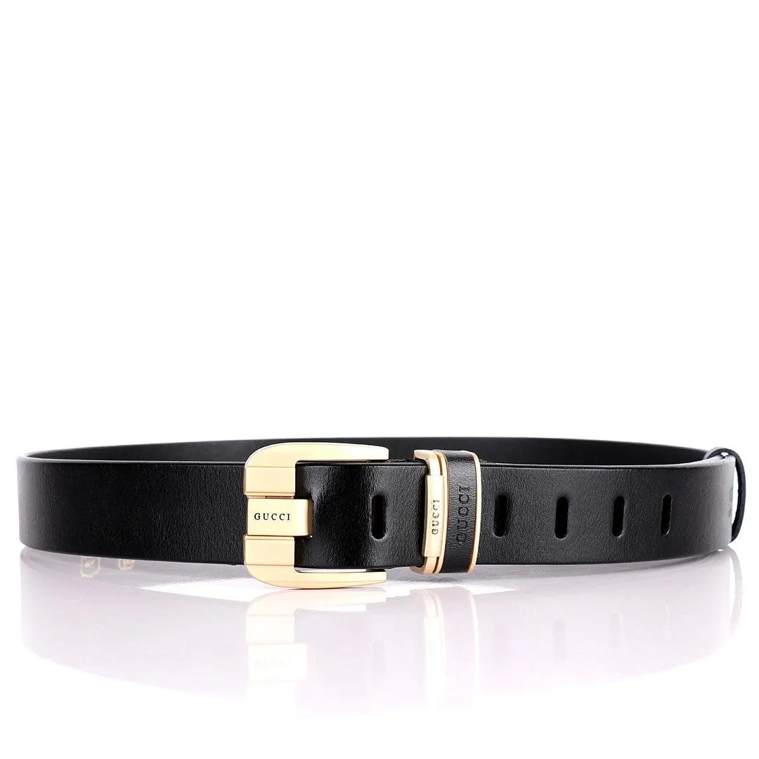 GC High Quality Luxury Men's Genuine Leather Formal Belt- Black