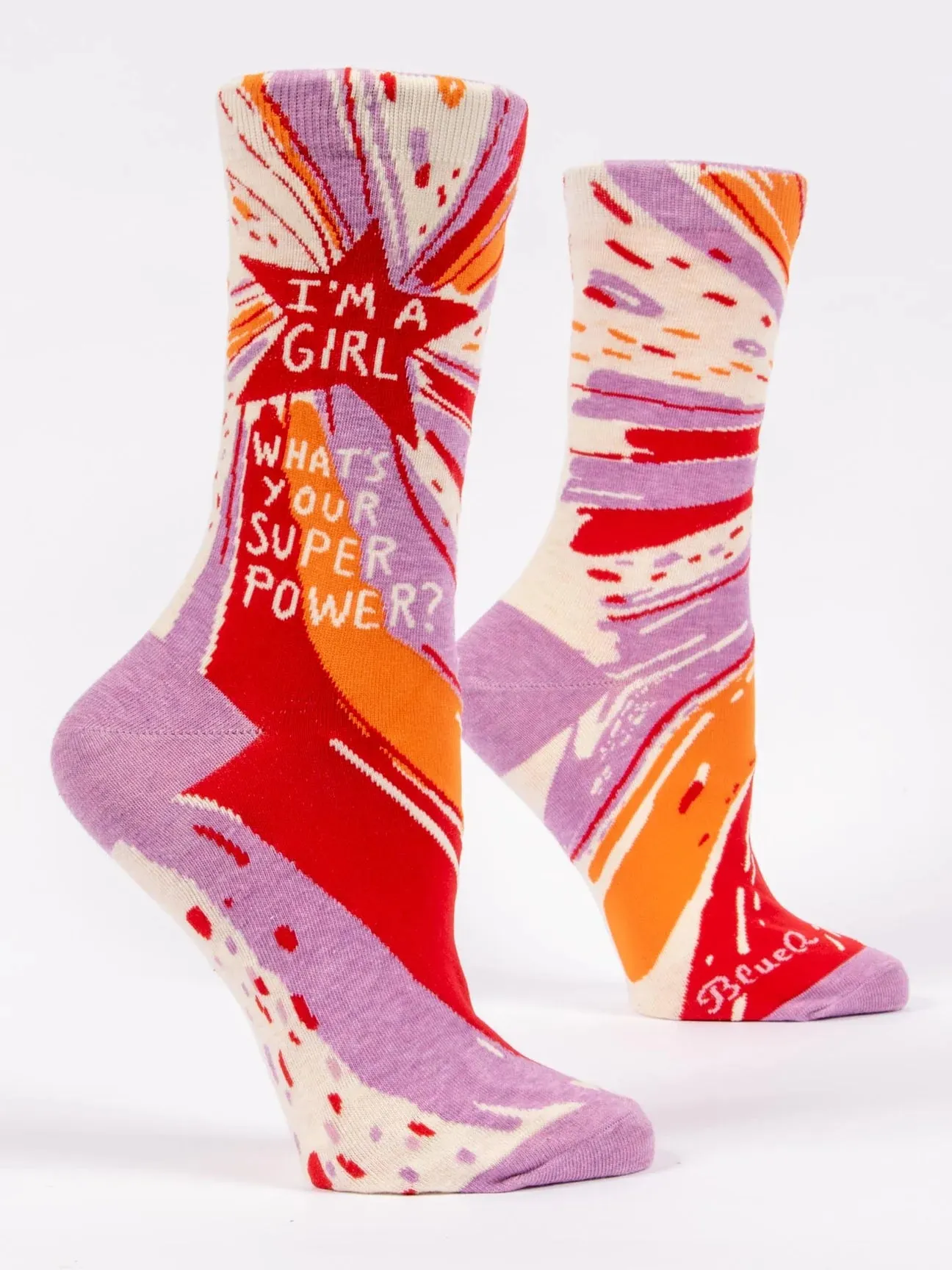 I'm A Girl - Whats Your Super Power? Women's Crew Socks