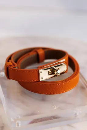 Leena Latch Belt, Orange