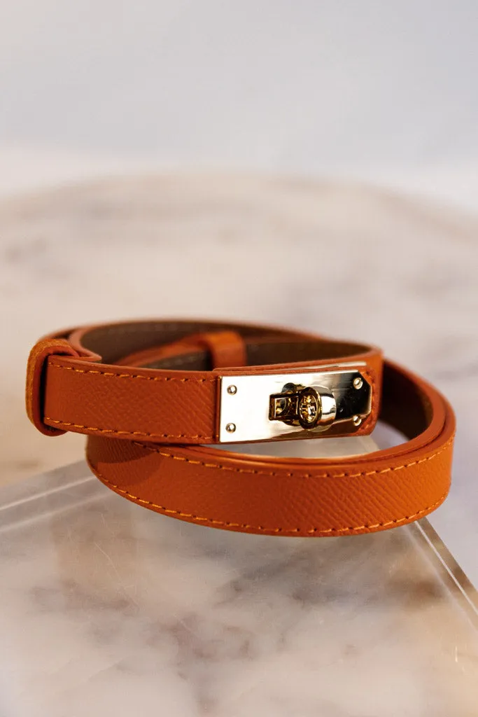 Leena Latch Belt, Orange