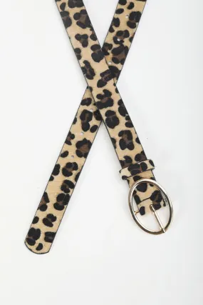 Leopard Print Belt - Size L/XL