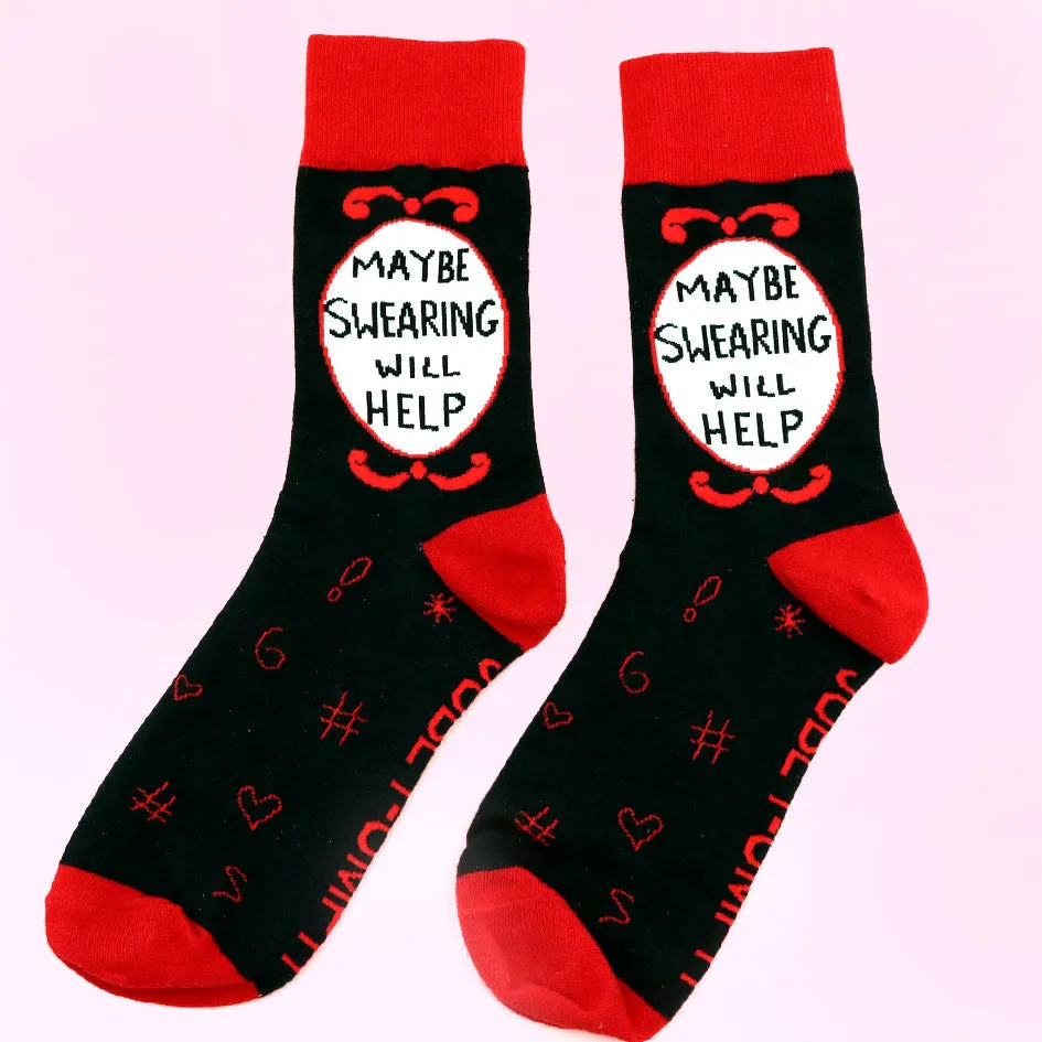 Maybe Swearing Will Help Socks - Unisex Medium