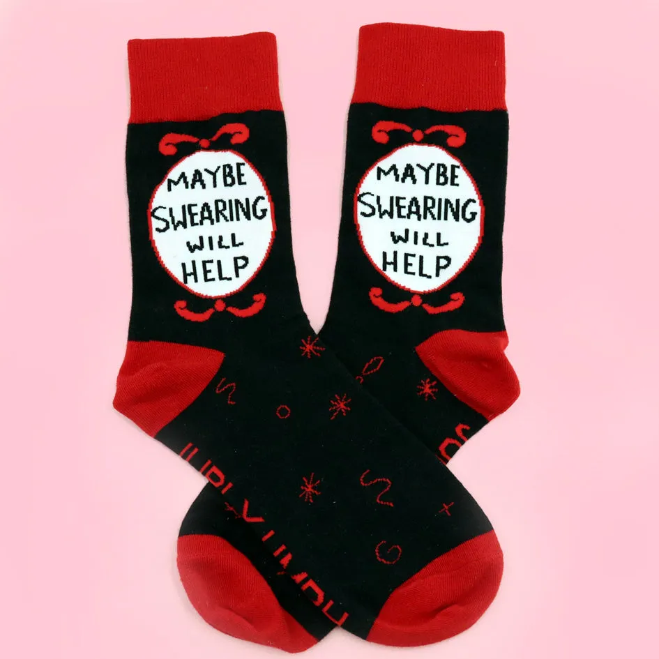 Maybe Swearing Will Help Socks - Unisex Medium