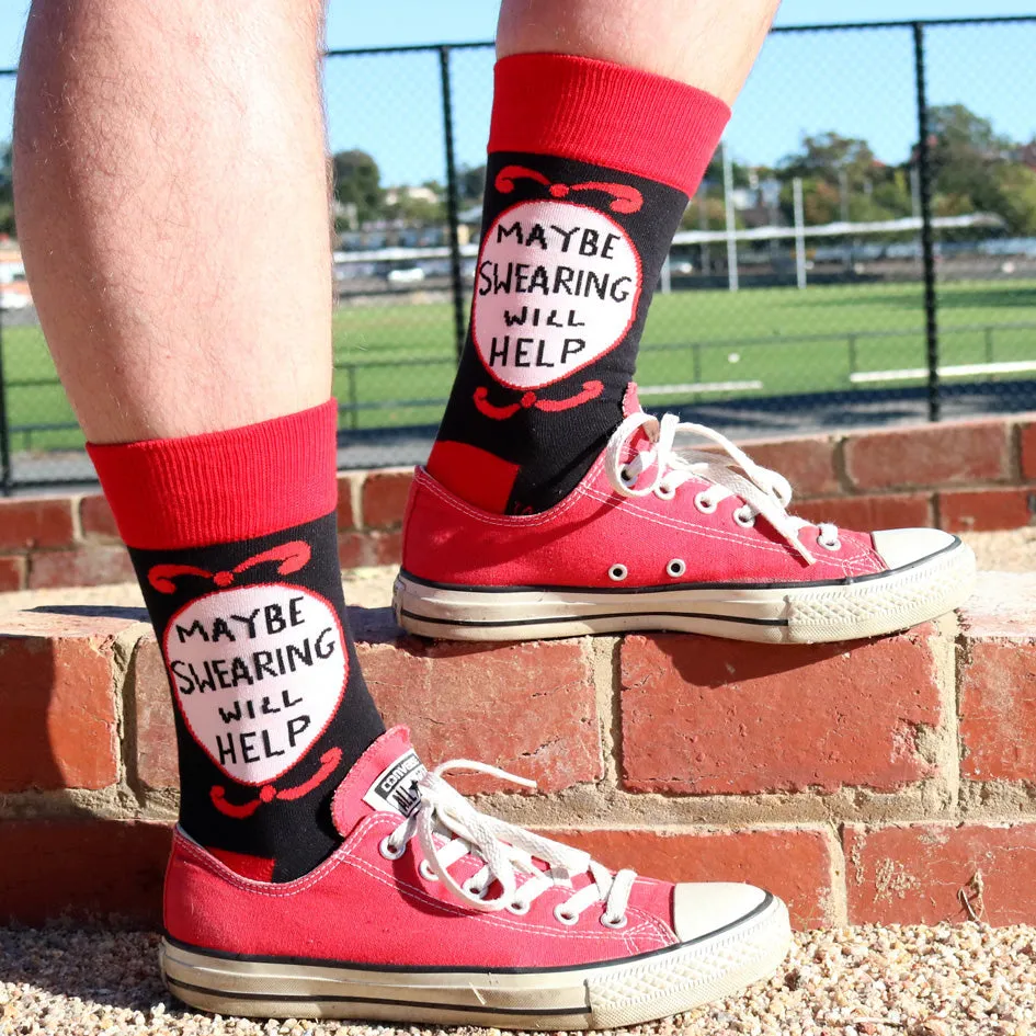 Maybe Swearing Will Help Socks - Unisex Medium