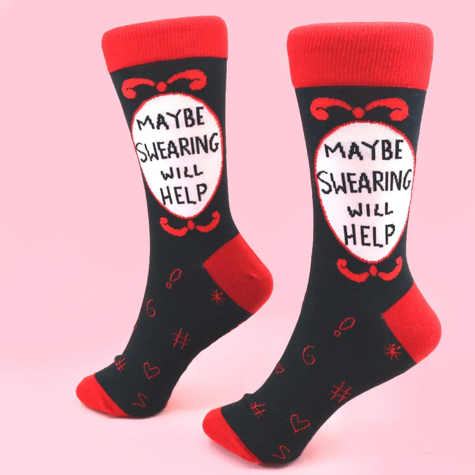 Maybe Swearing Will Help Socks - Unisex Medium