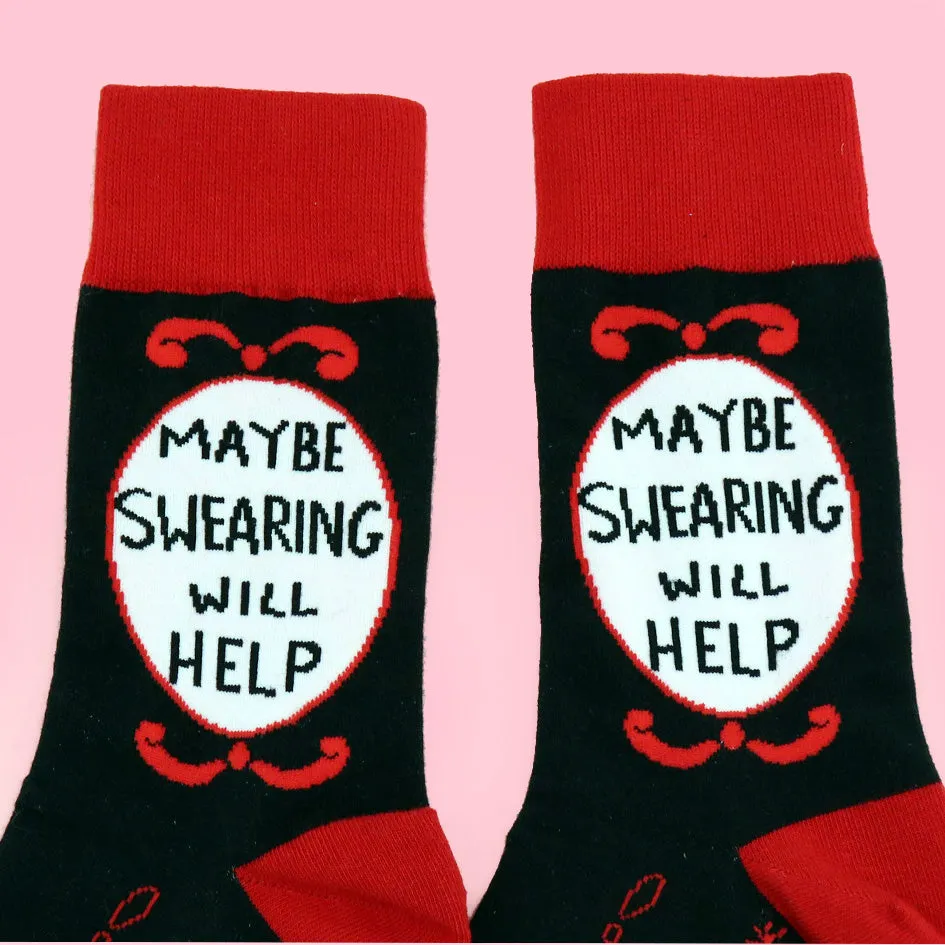 Maybe Swearing Will Help Socks - Unisex Medium