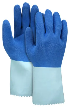 MCR Safety Blue dbl dip latex 12" glove