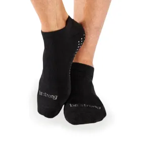 Mens Be Strong - Black Slate Grip Socks