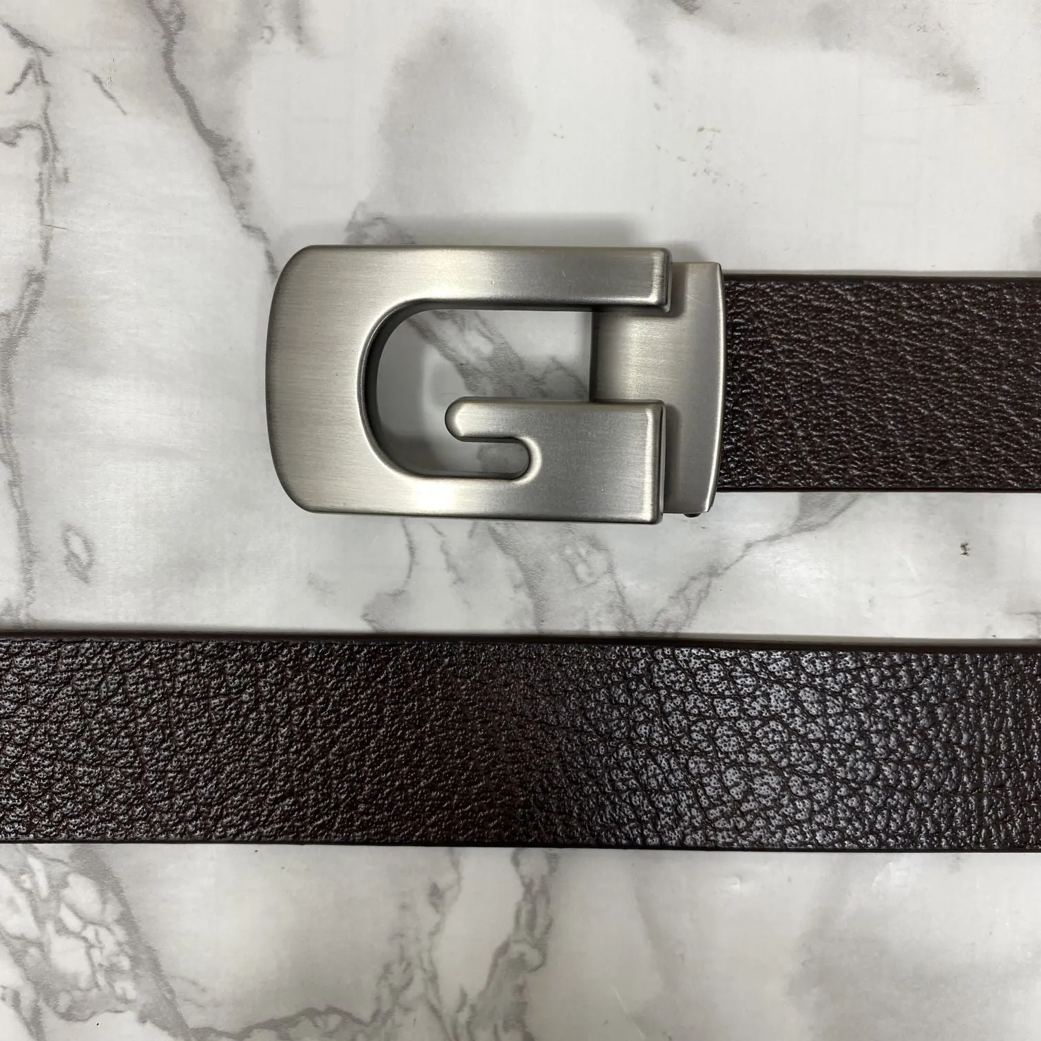 Metal  G-Shape Leather Strap Belt-JonasParamount