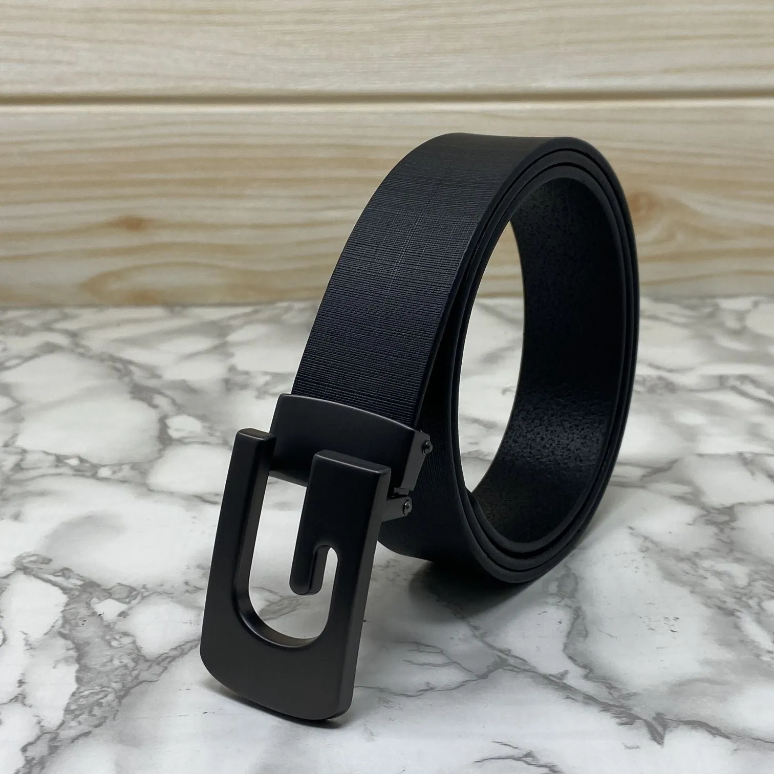 Metal  G-Shape Leather Strap Belt-JonasParamount