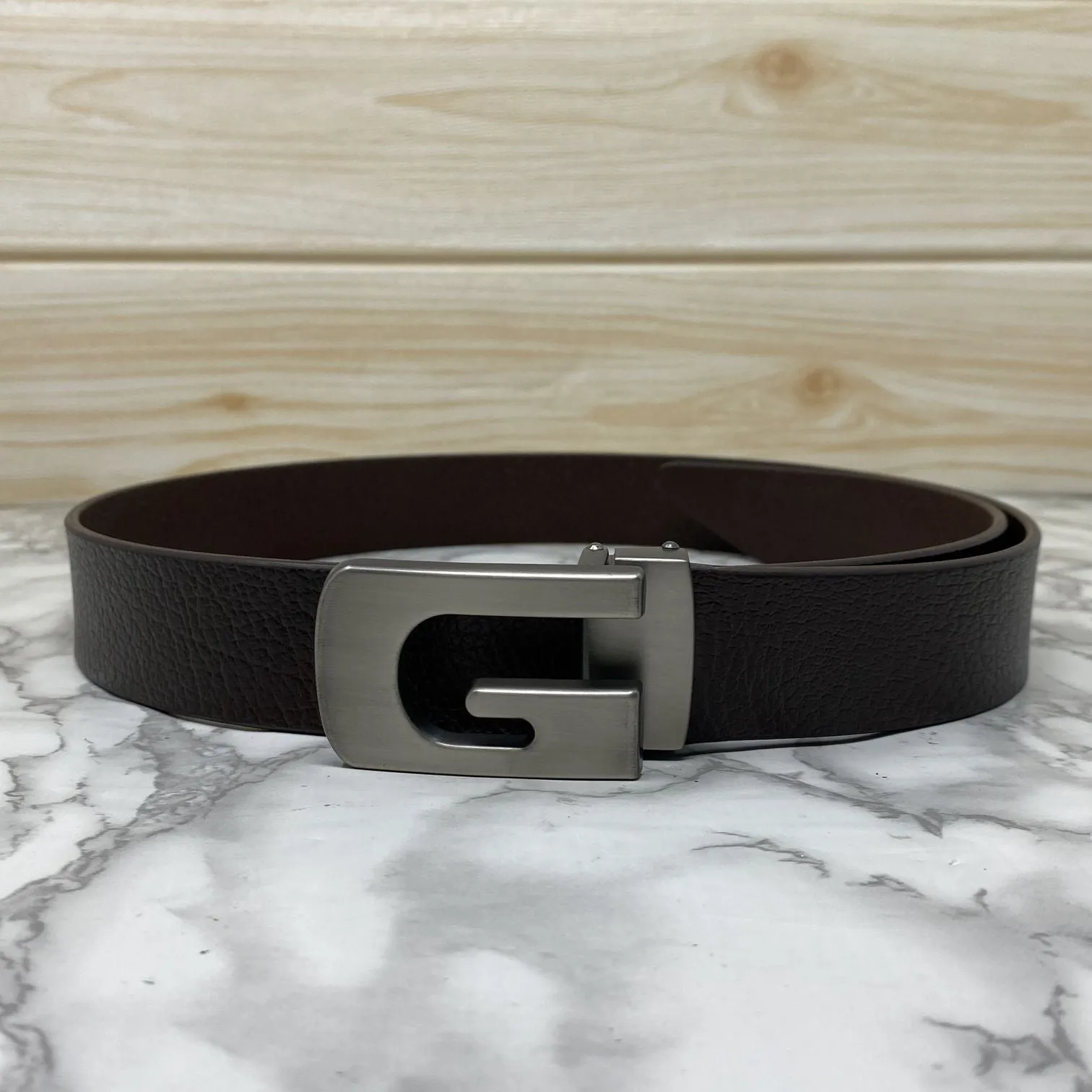 Metal  G-Shape Leather Strap Belt-JonasParamount